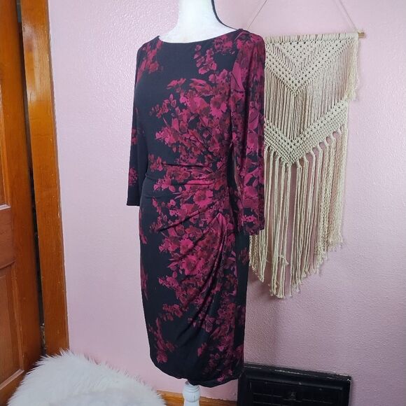 Lauren Ralph Lauren Dresses & Skirts - Lauren Ralph Lauren | Vintage‎ Floral Stretch Midi Dress 6